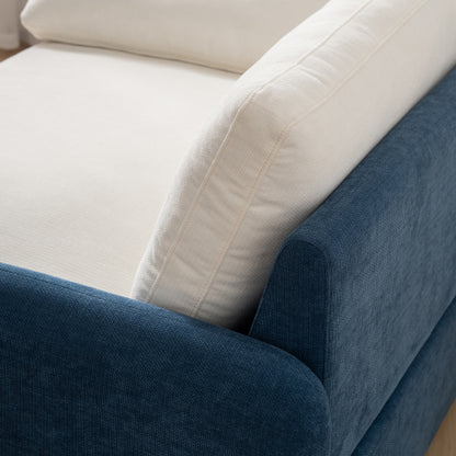 50*43 Inch Oversized Cream-Tone Chenille Single Accent Armchair