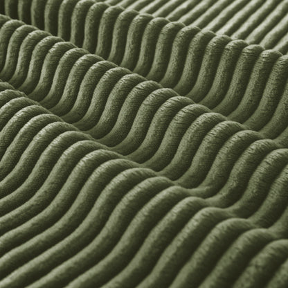 Green XS Corduroy Modular Ottoman, Zero-Assembly Spring Cushion Footrest for 96.9¡± L-Shaped Sofa