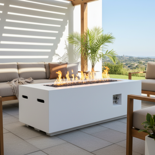 Outdoor Rectangle Propane Fire Pit Table 60inch