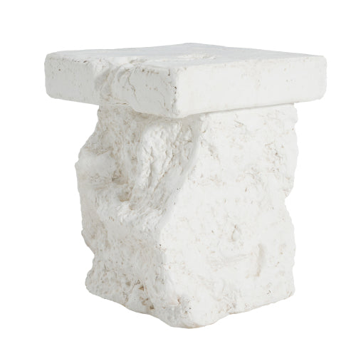 Talia Outdoor Patio Modern Artistry MGO Side Table, White