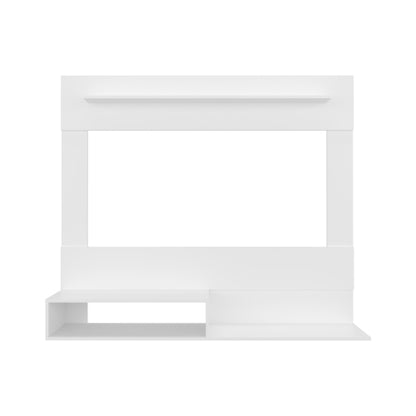 White Foldable Floating Wall-Mounted Entertainment Center for TVs Up To 55 Inch