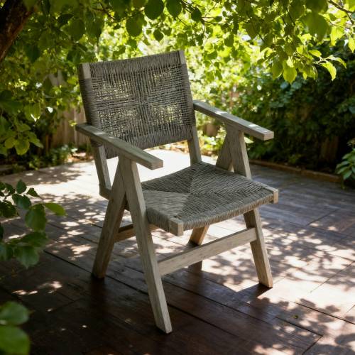 Lounge chair Light Gray color, suitable for all seasons: Outdoor lounge chair, made of sturdy HIPS material, equipped with 304 stainless steel accessories.
