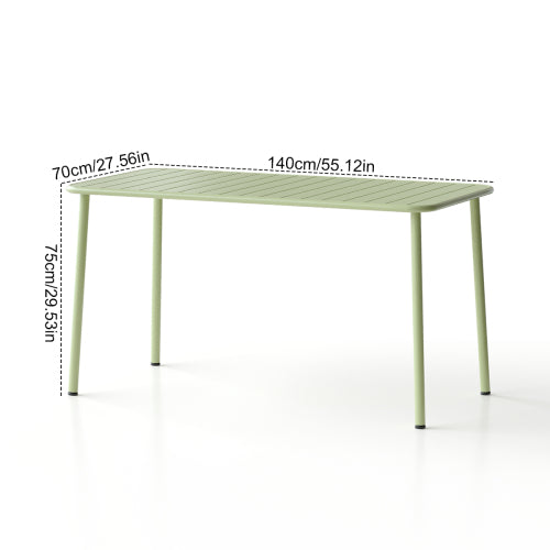Sella long table (green) outdoor dining table villa courtyard balcony table outdoor leisure table simple garden waterproof table