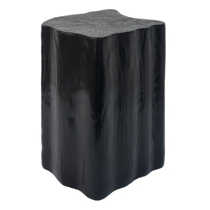 2-in-1 Irregular MGO End Table, Split Design, Small Space Friendly,Indoor Outdoor Use,Black Color