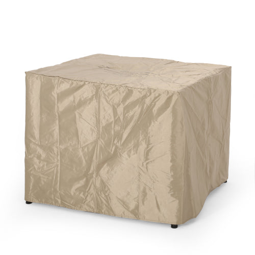 Outdoor 31" WPC Base Square Propane Fire Pit - 40,000 BTU, Grey