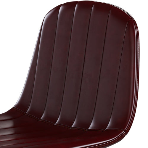 Modern Bar Stools with Swivel Mechanism, PU Padded Seats with Back Support & Metal Legs ¨C Ideal for Kitchen Islands, Home Bars, Commercial Bars, Dark Brown(Set of 2)