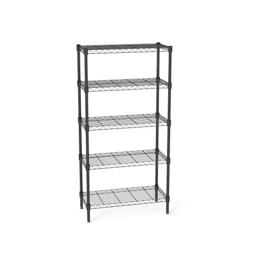 5-Tier Heavy Duty Metal Wire Shelving Rack with Adjustable Shelves