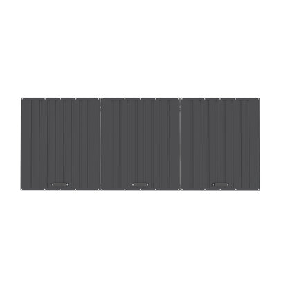 Garbage Bin Shed Stores 3 Trash Cans with Pneumatic Support Rod, with Lockable Doors & Waterproof Lid Chain, for Patio,Garden,Backyard,Grey