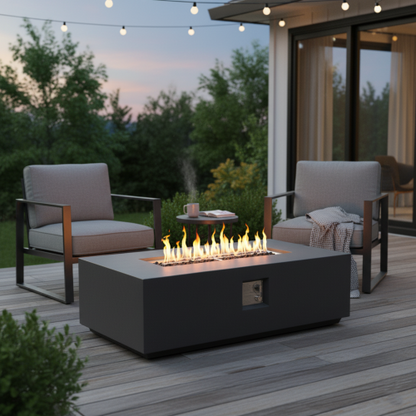 Concrete Propane/Natural Gas Fire Pit Table