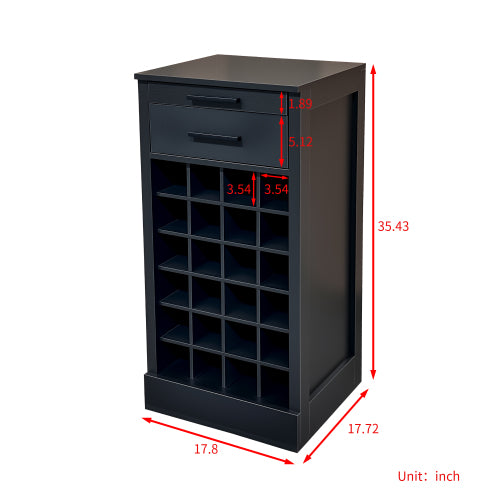 Black color modular 24 wine bar cabinet Buffet Cabinet