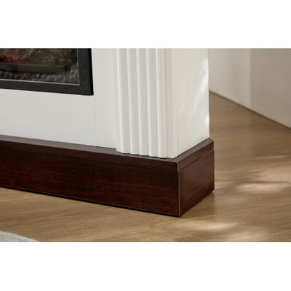 Corner Mantel Cabinet for Living Room or Bedroom with 23 inch Fireplace Insert Heater for the Perfect Ambiance