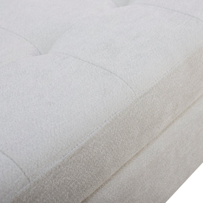 50inch  Modern Upholstered Storage Bench with Tufted Seat, Fabric Ottoman Bench for Bedroom, Entryway, or Living Room, Soft Close Hinge