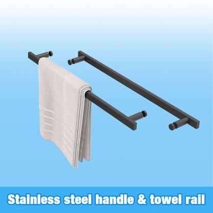 44-48"x72" Aluminum Frame Double Sliding Shower Door,Bypass Bathroom Sliding Door with Premium 5/16" (8mm)