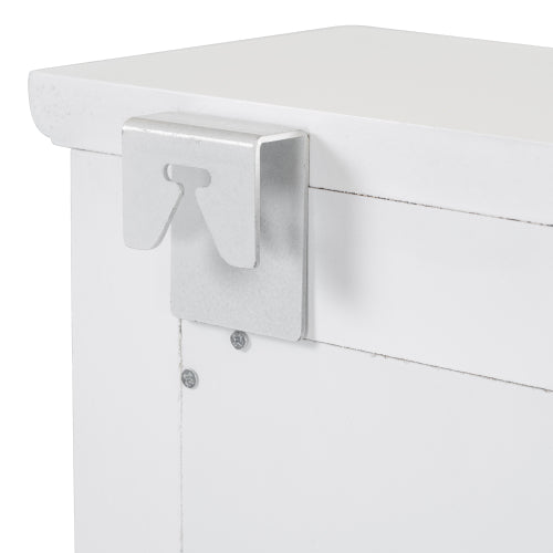 Floating Makeup Vanity with Big Mirror, Wall-Mounted Storage Vanity with Drawers, Pockets & Hooks, Space-Saving Decorative Home Organizer for Small Space, White