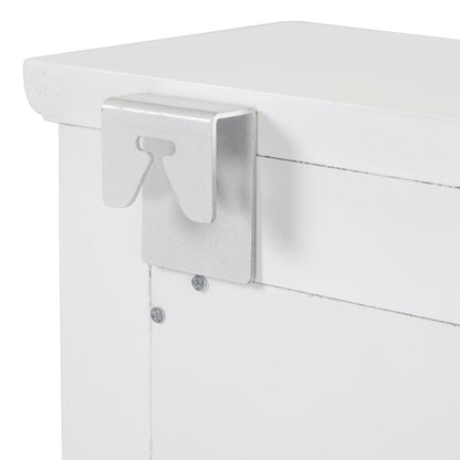 Floating Makeup Vanity with Big Mirror, Wall-Mounted Storage Vanity with Drawers, Pockets & Hooks, Space-Saving Decorative Home Organizer for Small Space, White