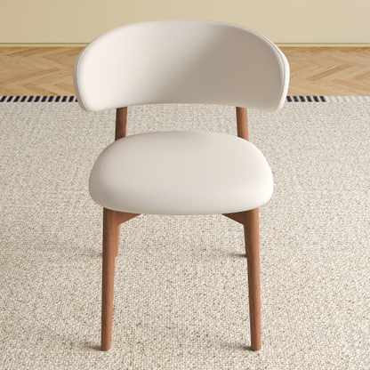 Set of 2 Mid-Century Solid Oak Dining Chairs, Minimalist Wooden Side Chairs Easy Assembly