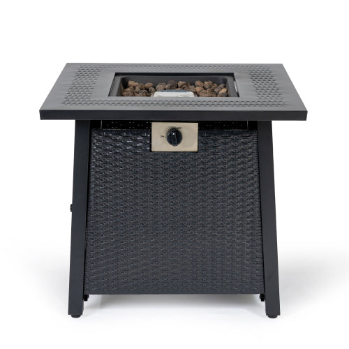 28-inch Iron Square Propane Fire Pit Table