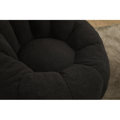 Faux Fur Memory Foam Ergonomic Bean Bag Lounge Chair with Armrests for Dorm Apartment Living Room