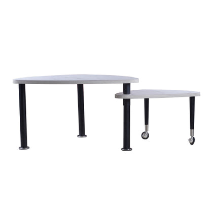 360°Rotatable Coffee Table, White Sintered Stone Top