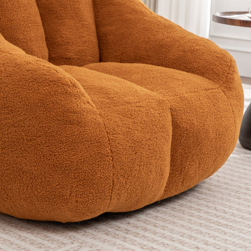 Faux-Fur Tufted Memory-Foam Bean-Bag Chair with Filler 37.4 inch x33.9 inch x32.3 inch  for Dorm Apartment Living-Room