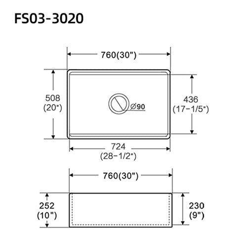 Fireclay 30" L X 20" W Workstation Farmhouse Kitchen Sink With Accessories