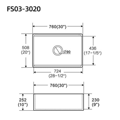 Fireclay 30" L X 20" W Workstation Farmhouse Kitchen Sink With Accessories