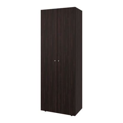 Armoire, 2 Doors, 4 Shelves, Walnut / Black Wengue