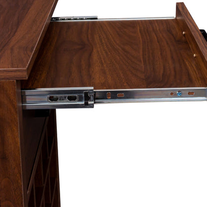 brown walnut color modular 24 wine bar cabinet Buffet Cabinet