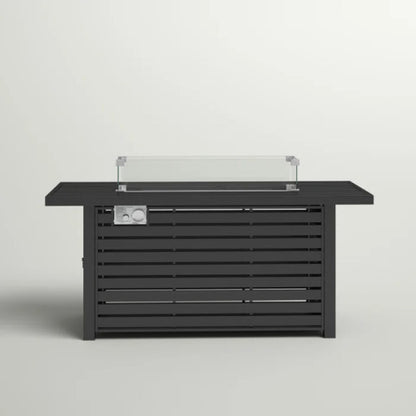 24 Steel Propane Fire Pit Table with Cover