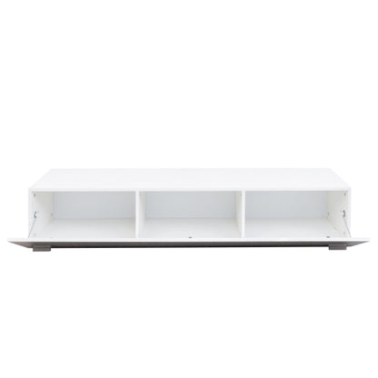 Wall Mount Floating Particle Board TV Stand Drop Down Cabinet Media Shelf For Living Room Bedroom