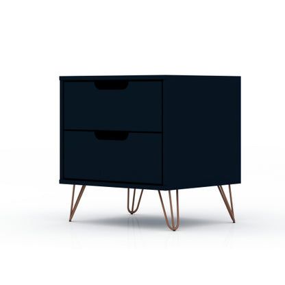 Midnight Blue Mid-Century Modern Nightstand