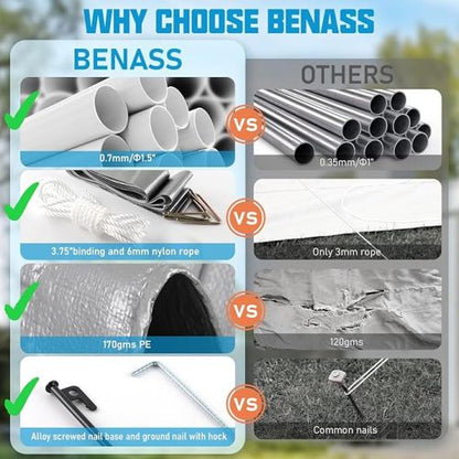 13x25 Carport Canopy, Heavy Duty Car Port, Portable Car Ports Garage with 2 Roll-Up Zipper Drive Through Doors,white