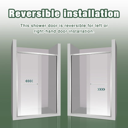 56-60"x70" Aluminum Frame Double Sliding Shower Door,Bypass Bathroom Sliding Door with Premium 5/16" (8mm) Clear Tempered Glass, Chrome Hardware Sliding Glass Shower Enclosure,Chrome Finished