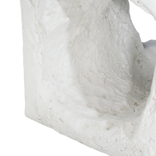 Lyra Outdoor Patio Karst Cave Inspired MGO Side Table, White