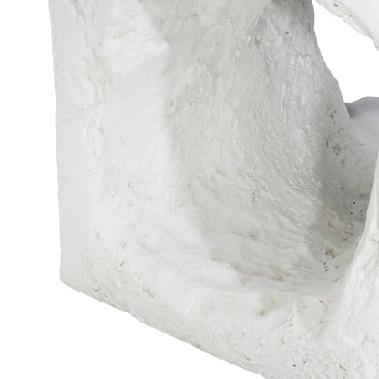 Lyra Outdoor Patio Karst Cave Inspired MGO Side Table, White