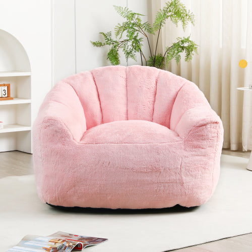 Armrest High-Density Foam Bean Bag Chair with Removable Cover for Adults