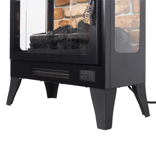 21 inchThree-sided Freestanding Electric Fireplace Stove heater with 3D Flame effect with remote control