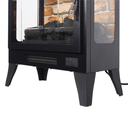 21 inchThree-sided Freestanding Electric Fireplace Stove heater with 3D Flame effect with remote control