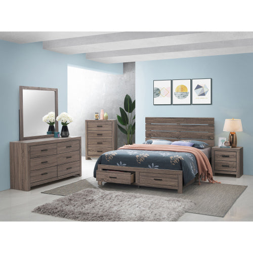 Barrel Oak 2-Drawer Nightstand