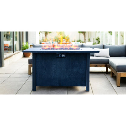 44" W x 25" H Outdoor Patio Propane Gas Fire Pit Table - 50,000 BTU High-temperature-resistant carving process for environmentally friendly materials with the effect of charcoal grain
