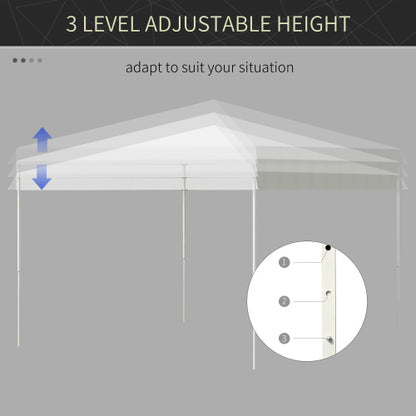 Outsunny 13' x 13' Pop Up Canopy Tent, Instant Sun Shelter, Tents for Parties, Height Adjustable, with Wheeled Carry Bag for Outdoor, Garden, Patio, Parties, White