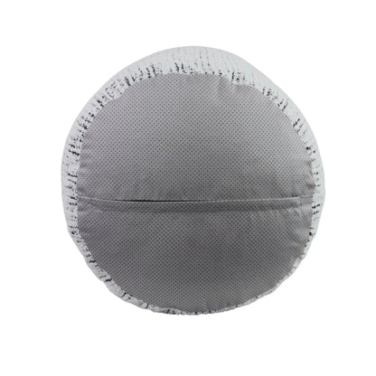 16 inch Dia x17 inchH Cylindrical Chenille Pouf Ottoman, Non-Slip Floor Seat, Polystyrene Bead Filling, 300 LBS