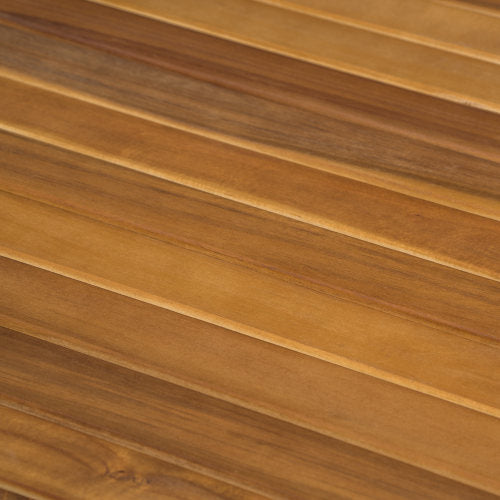 Outdoor Dining Table with Acacia Wood Frame, Teak