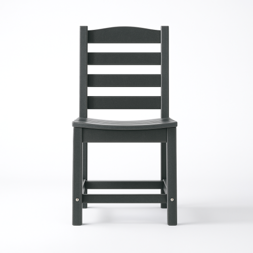 Grey Armless Outdoor Chairs – HDPE Material set of 2