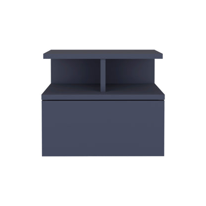 Alby Blue 1-Drawer 3-Shelf Nightstand, 11.6inchH, Manufactured Wood