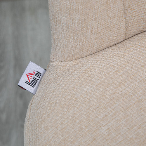 Adjustable Swivel Bar Stools Set of 2, Linen Touch Fabric, ?Beige