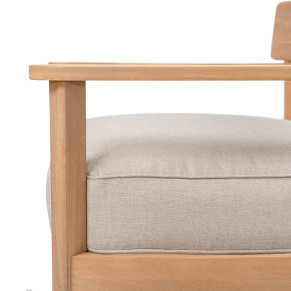 Mallorca Acacia Wood Club Chair With Seat Cushion, Set of 1