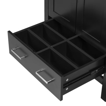 24-inch bathroom vanity with integrated undermount basin and a storage cabinet featuring 2 doors and 1 drawer. Includes double-layer door shelf, soft-close design, and versatile storage solutions