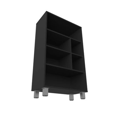 Wenge Finish Six-Shelf Home Bookcase Scratch Resistant Storage Display Rack