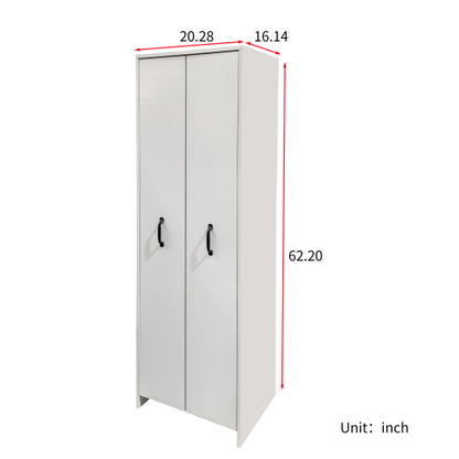 4-Tier Freestanding Pull-Out Door Bookcase Mobile Storage Cabinet with Wheels for Home Office Bedroom
